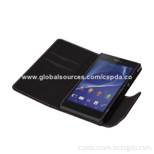 2014 PU Leather Mobile Phone Cases for Sony Xperia Z2 with Wallet Design and Nice Clasp